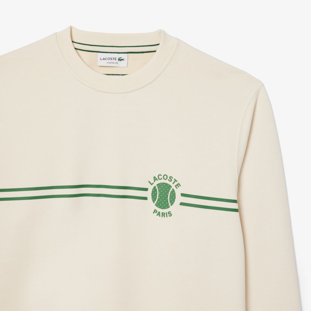 Áo Nỉ Tennis Lacoste Nam In Họa Tiết