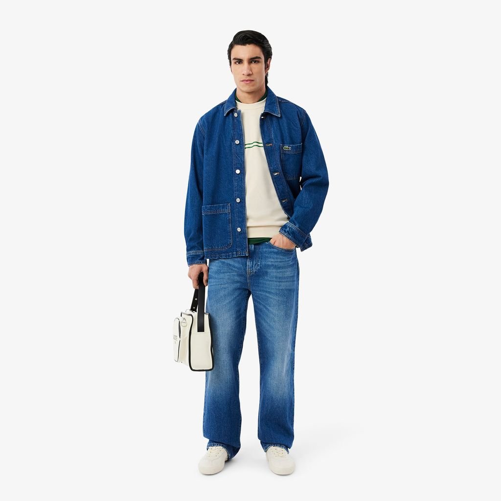 Áo Nỉ Tennis Lacoste Nam In Họa Tiết