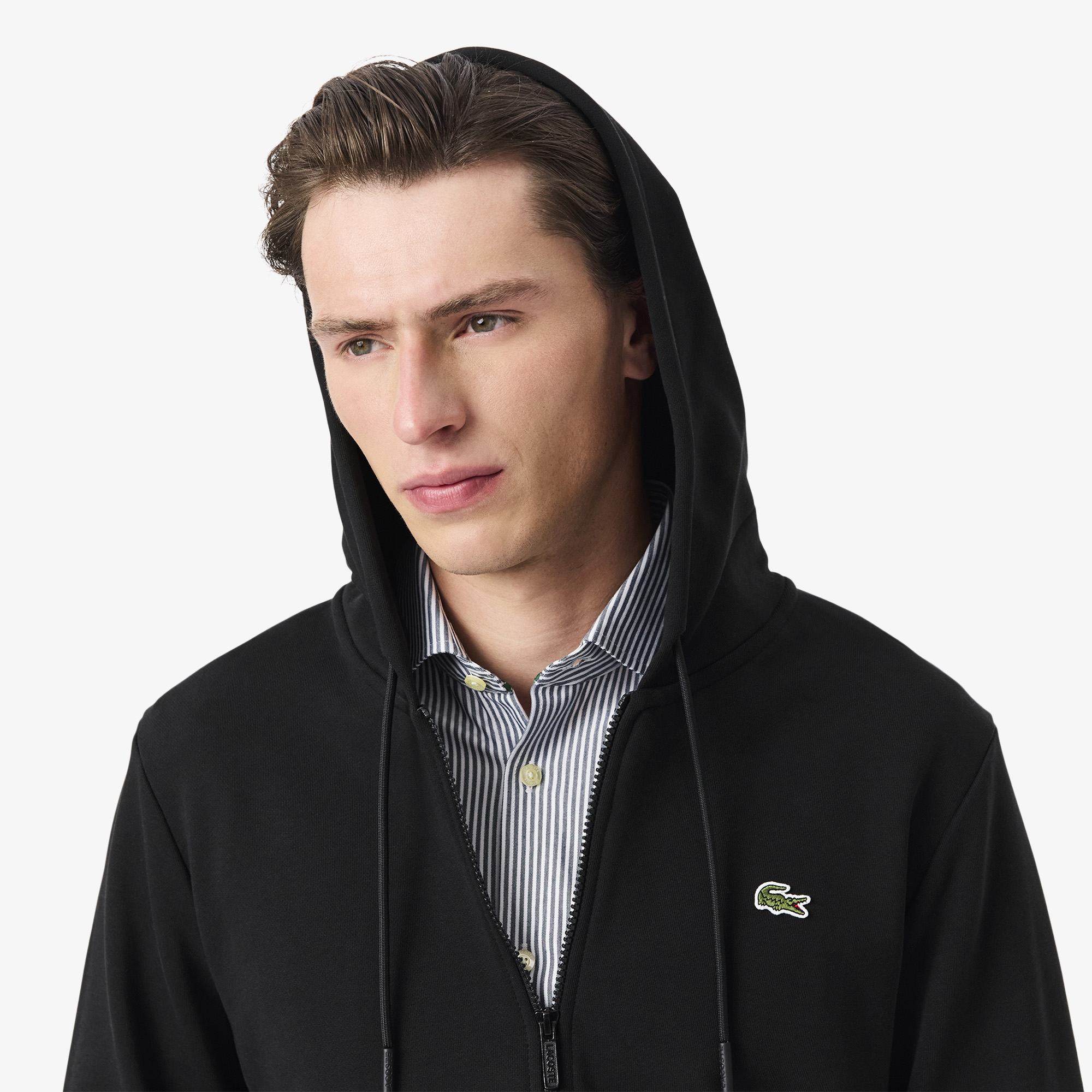 Áo Nỉ Lacoste Nam Dáng Cổ Điển Có Khoá Kéo