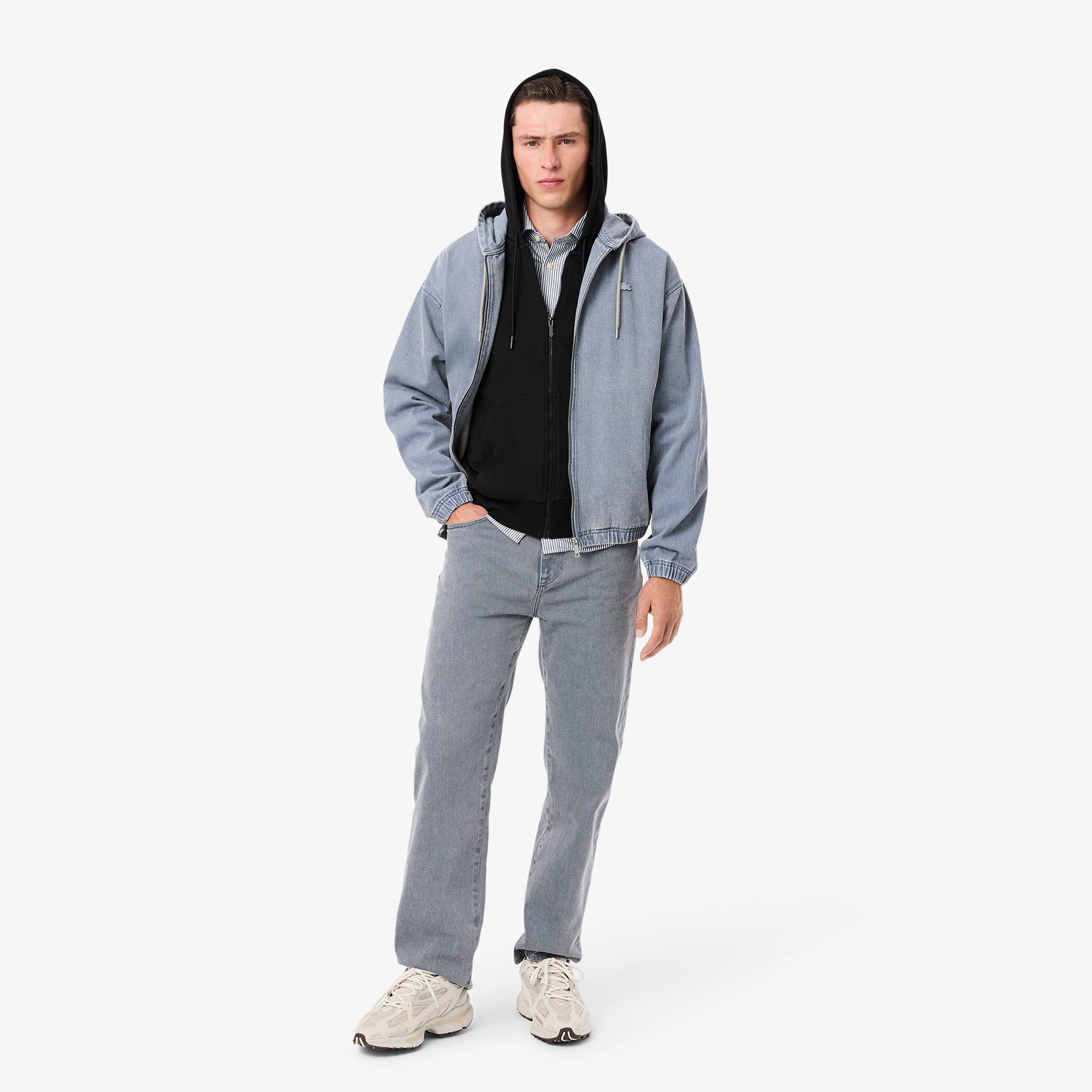 Áo Nỉ Lacoste Nam Dáng Cổ Điển Có Khoá Kéo