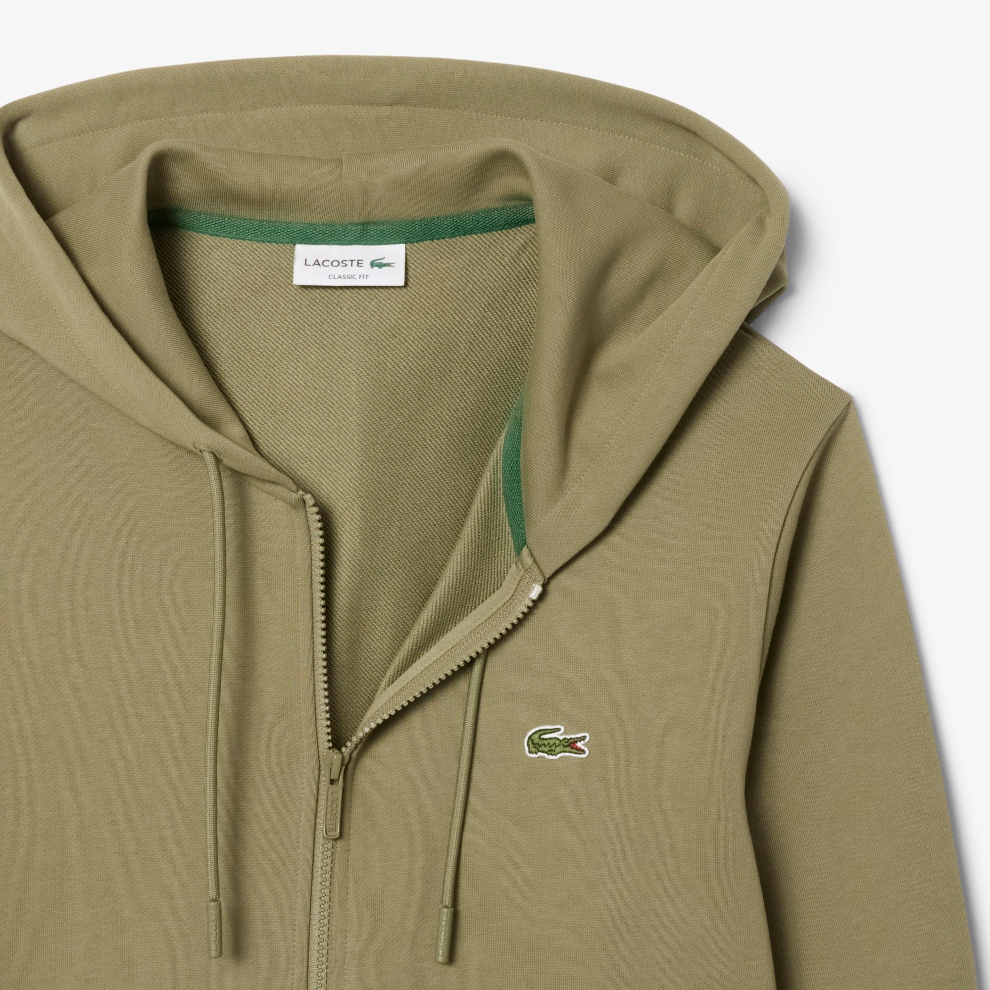Áo Nỉ Lacoste Nam Dáng Cổ Điển Có Khoá Kéo