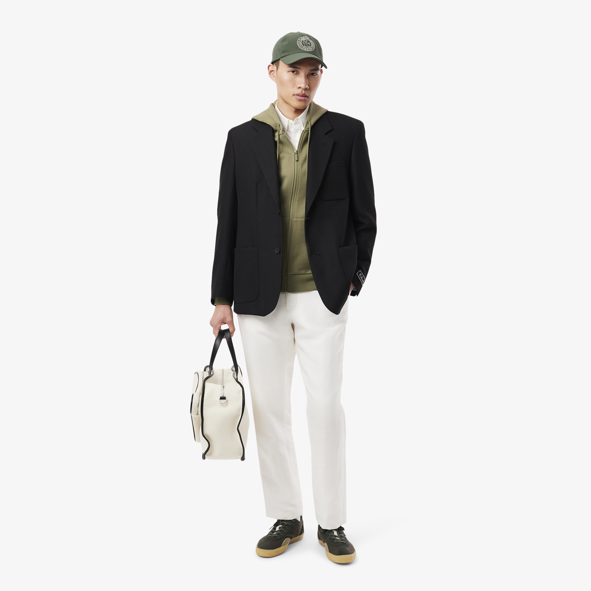 Áo Nỉ Lacoste Nam Dáng Cổ Điển Có Khoá Kéo