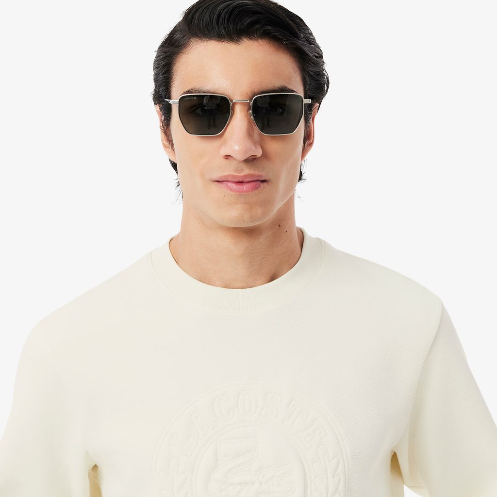 Áo Nỉ Lacoste Nam Chất Liệu Piqué Logo Dập Nổi