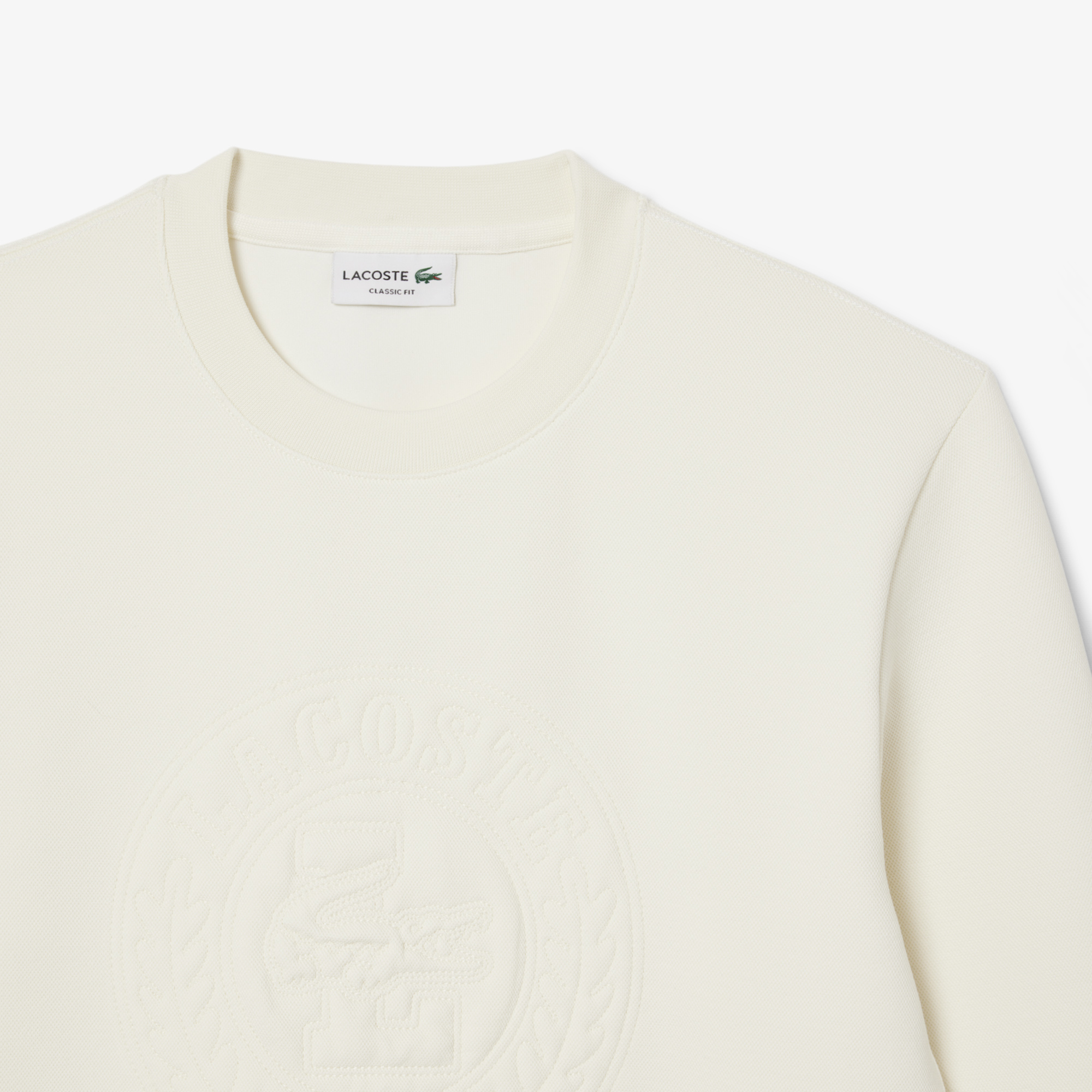Áo Nỉ Lacoste Nam Chất Liệu Piqué Logo Dập Nổi