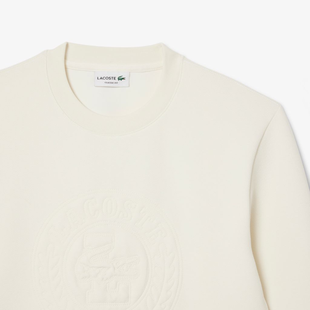 Áo Nỉ Lacoste Nam Chất Liệu Piqué Logo Dập Nổi