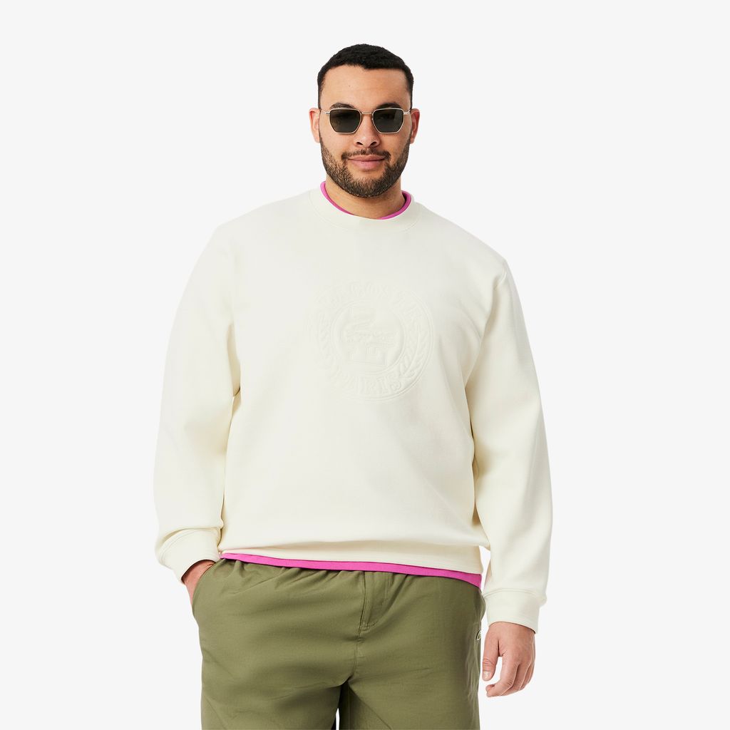 Áo Nỉ Lacoste Nam Chất Liệu Piqué Logo Dập Nổi