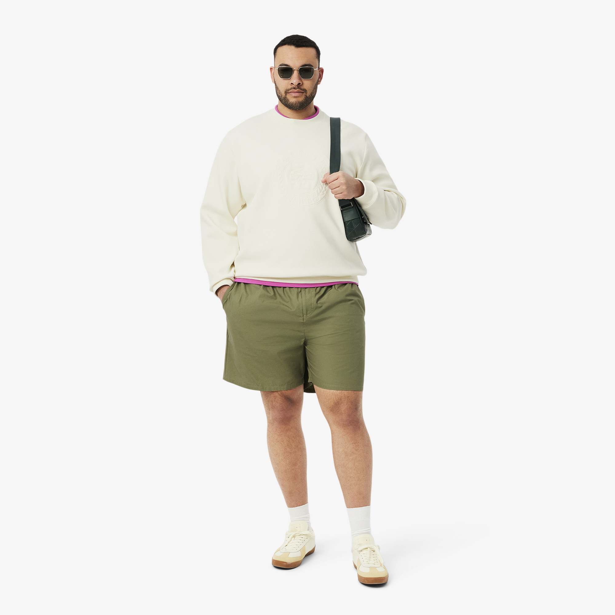 Áo Nỉ Lacoste Nam Chất Liệu Piqué Logo Dập Nổi