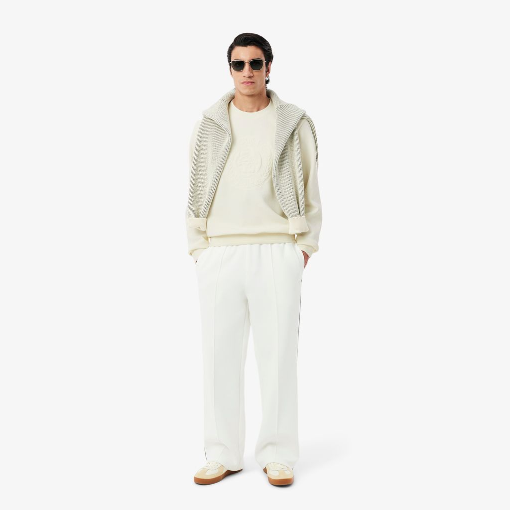 Áo Nỉ Lacoste Nam Chất Liệu Piqué Logo Dập Nổi