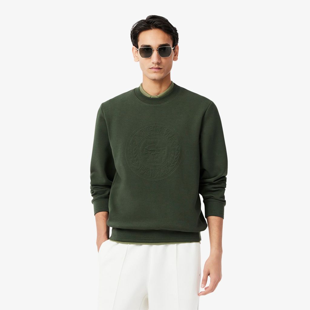 Áo Nỉ Lacoste Nam Chất Liệu Piqué Logo Dập Nổi
