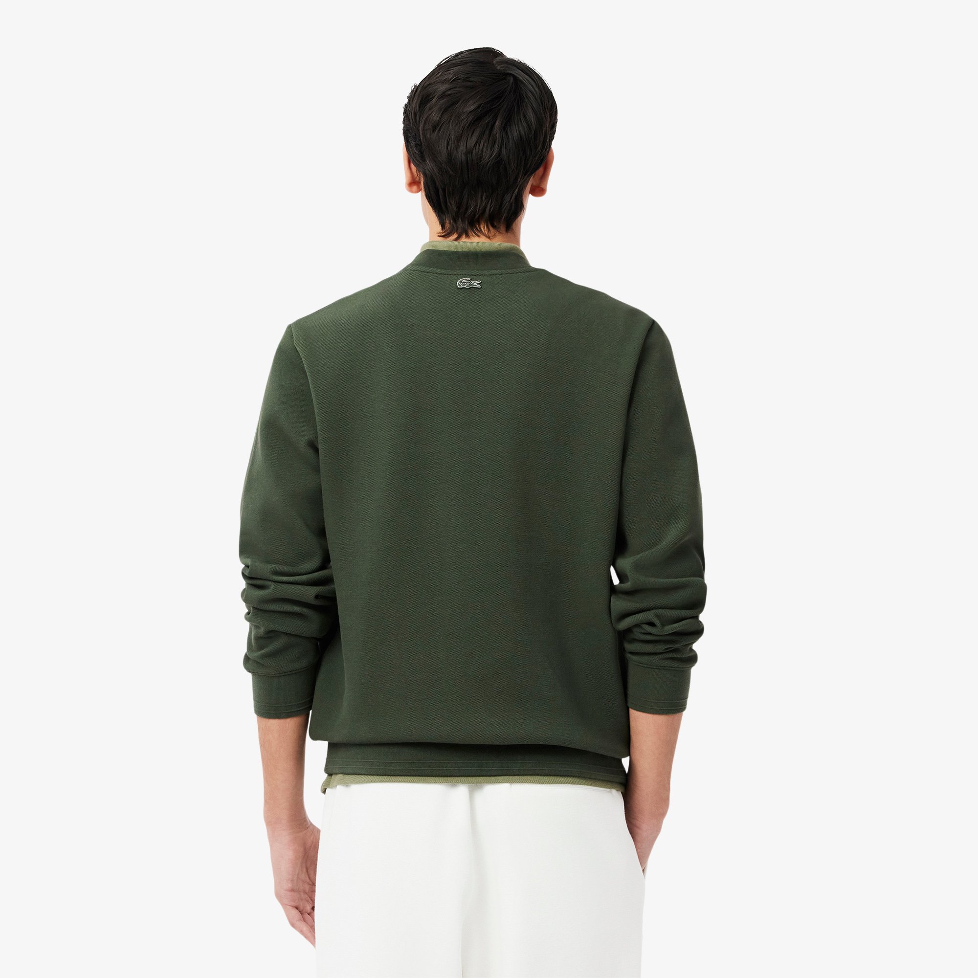Áo Nỉ Lacoste Nam Chất Liệu Piqué Logo Dập Nổi