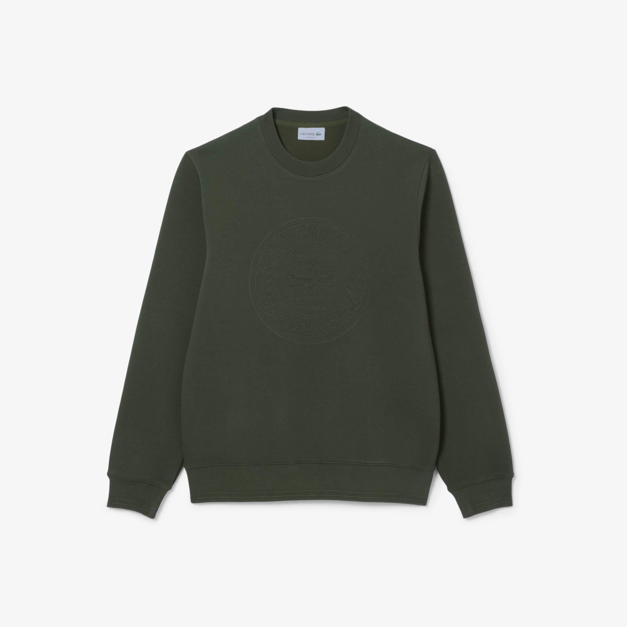 Áo Nỉ Lacoste Nam Chất Liệu Piqué Logo Dập Nổi