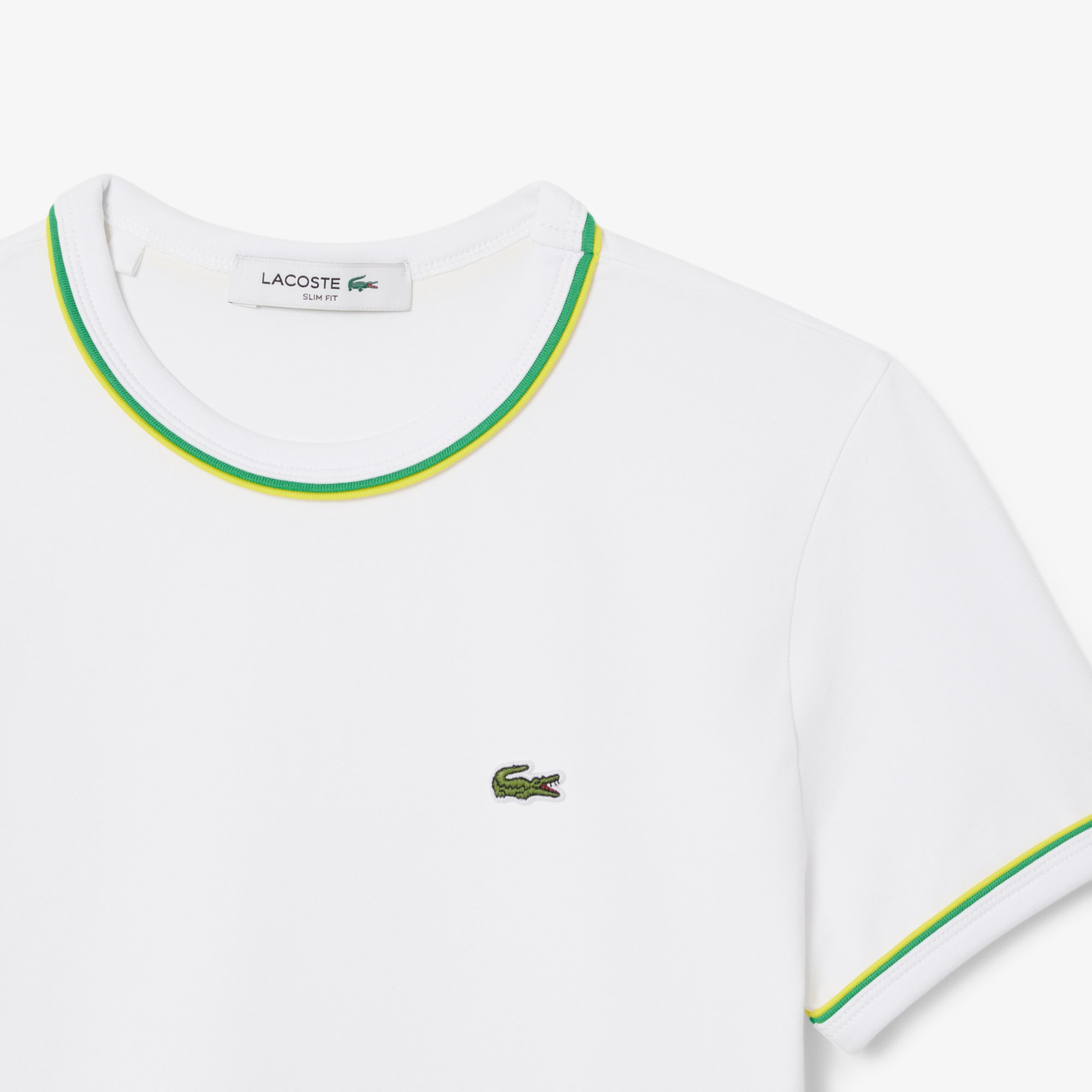 Áo Thun Lacoste Nữ Chất Liệu Jersey Họa Tiết Phối Màu Nổi Bật