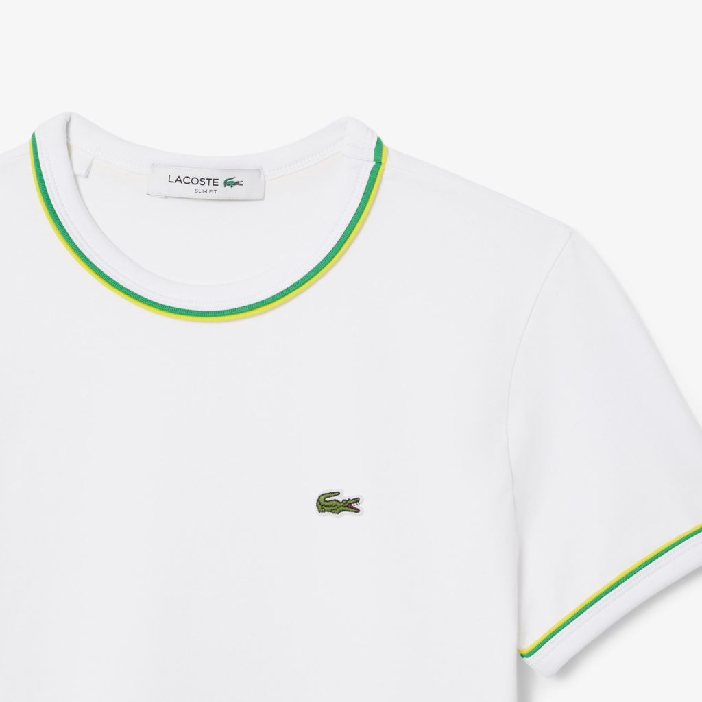 Áo Thun Lacoste Nữ Chất Liệu Jersey Họa Tiết Phối Màu Nổi Bật
