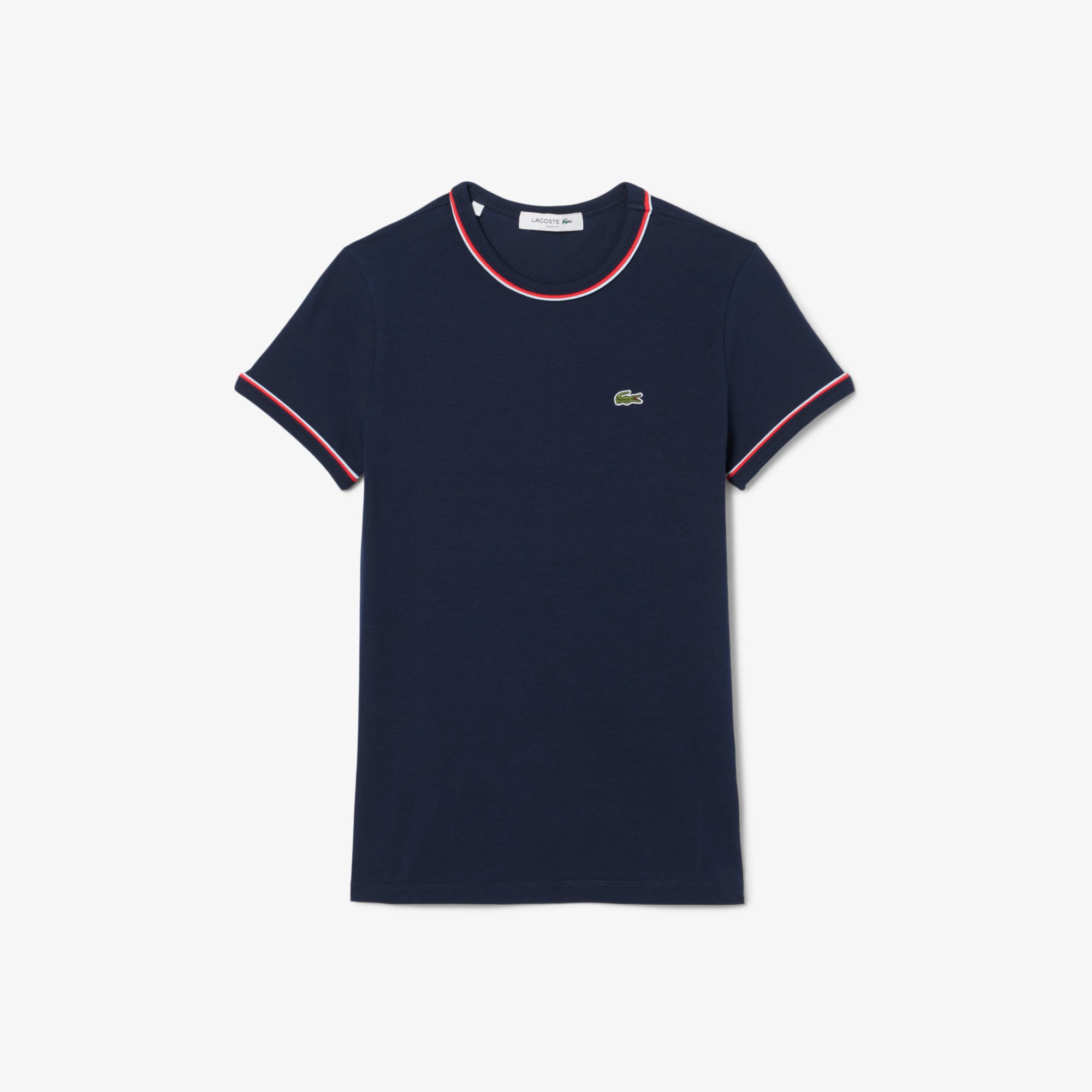 Áo Thun Lacoste Nữ Chất Liệu Jersey Họa Tiết Phối Màu Nổi Bật