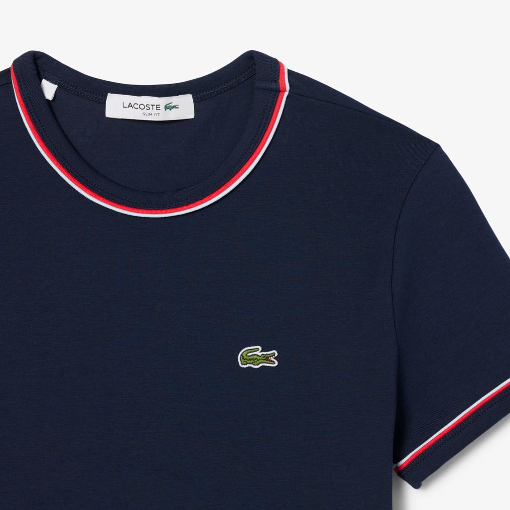Áo Thun Lacoste Nữ Chất Liệu Jersey Họa Tiết Phối Màu Nổi Bật