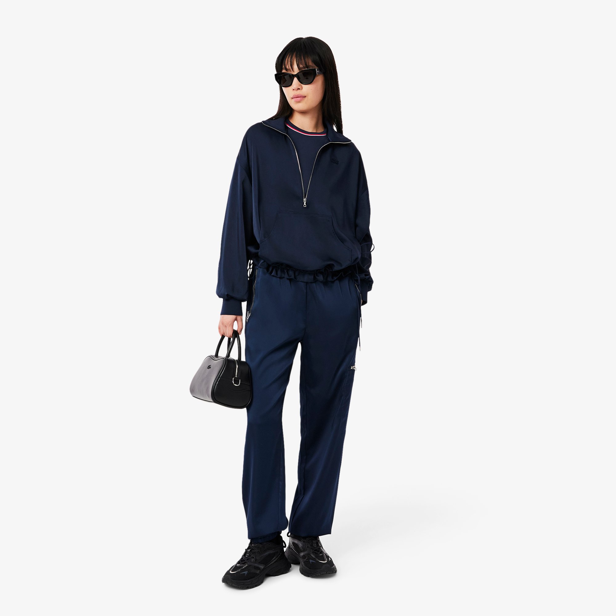 Áo Thun Lacoste Nữ Chất Liệu Jersey Họa Tiết Phối Màu Nổi Bật