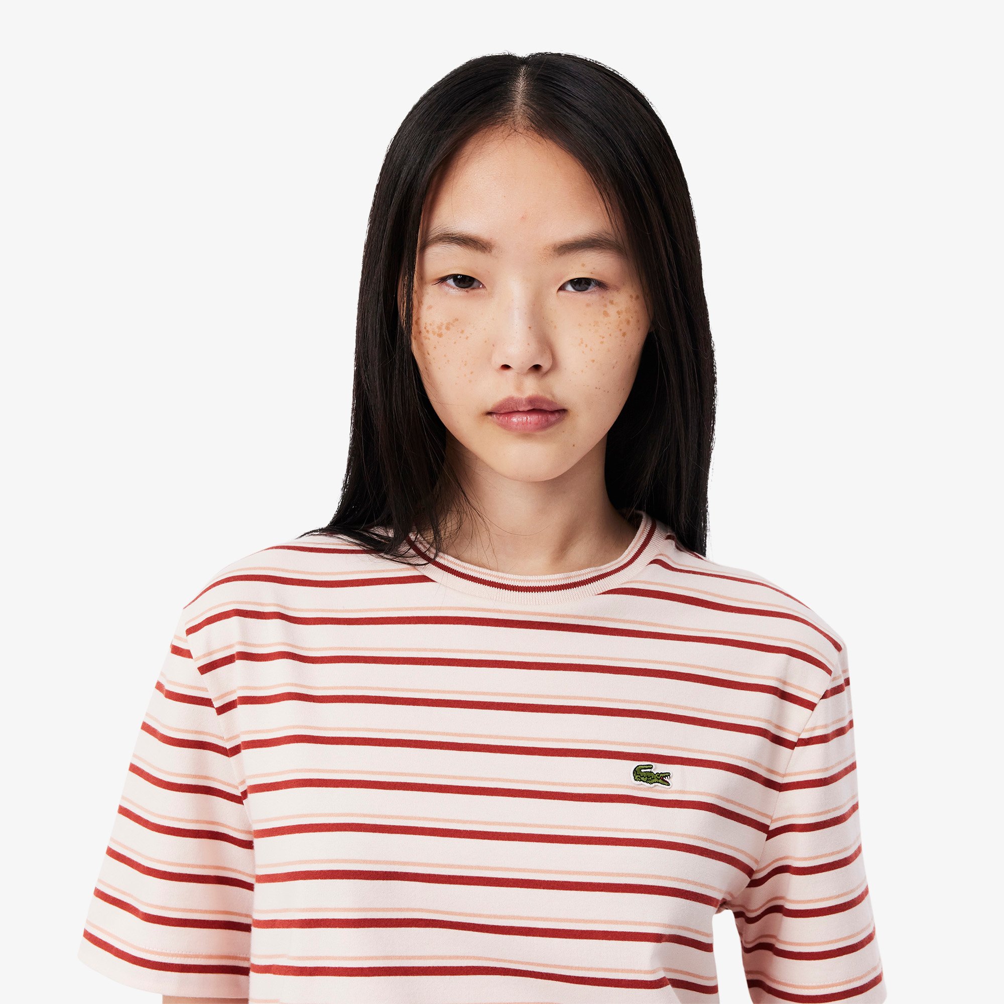 Áo Thun Lacoste Nữ Chất Liệu Cotton Họa Tiết Sọc
