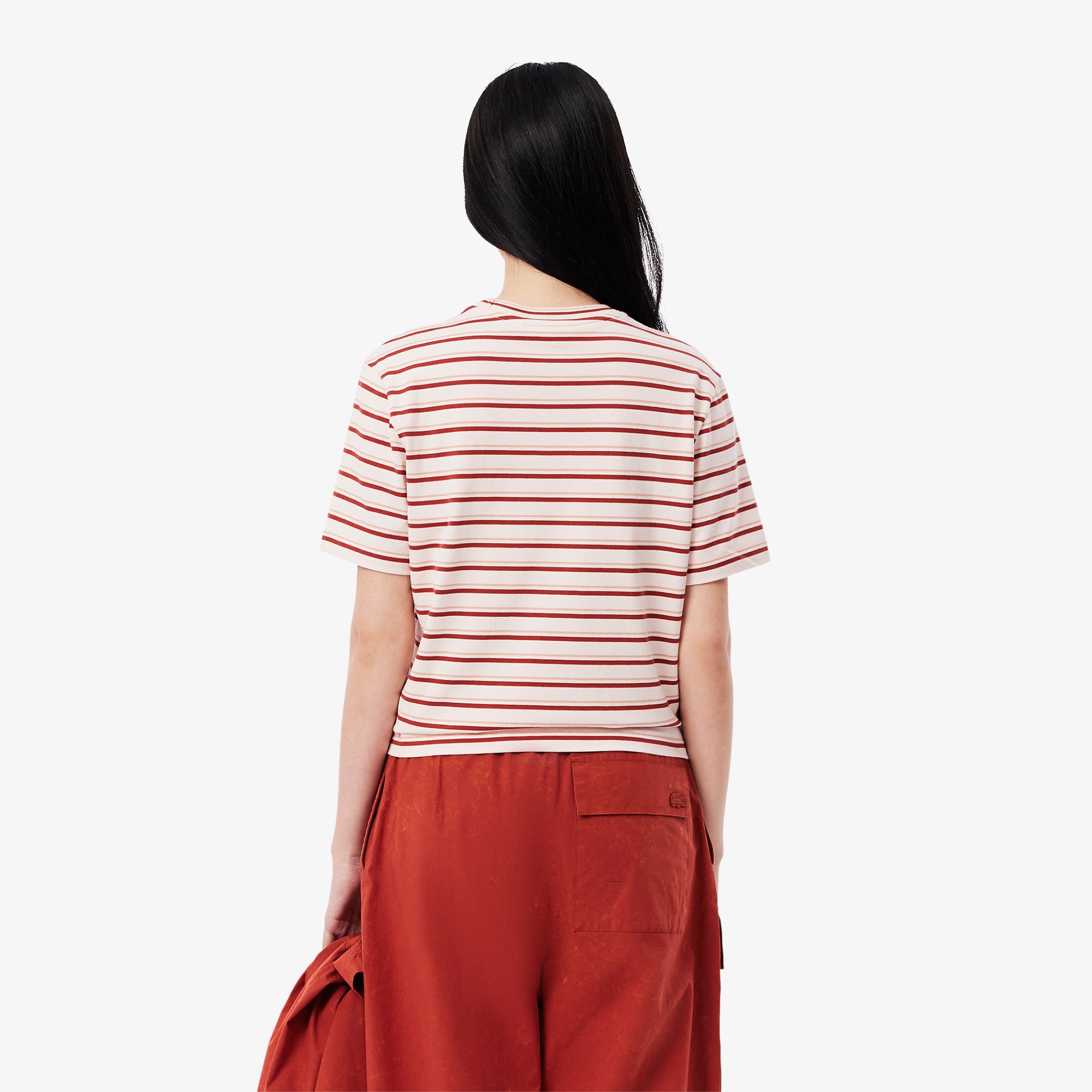 Áo Thun Lacoste Nữ Chất Liệu Cotton Họa Tiết Sọc