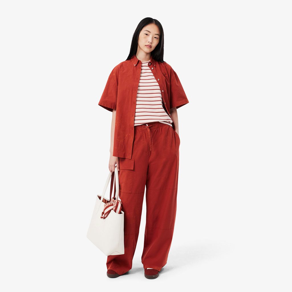 Áo Thun Lacoste Nữ Chất Liệu Cotton Họa Tiết Sọc