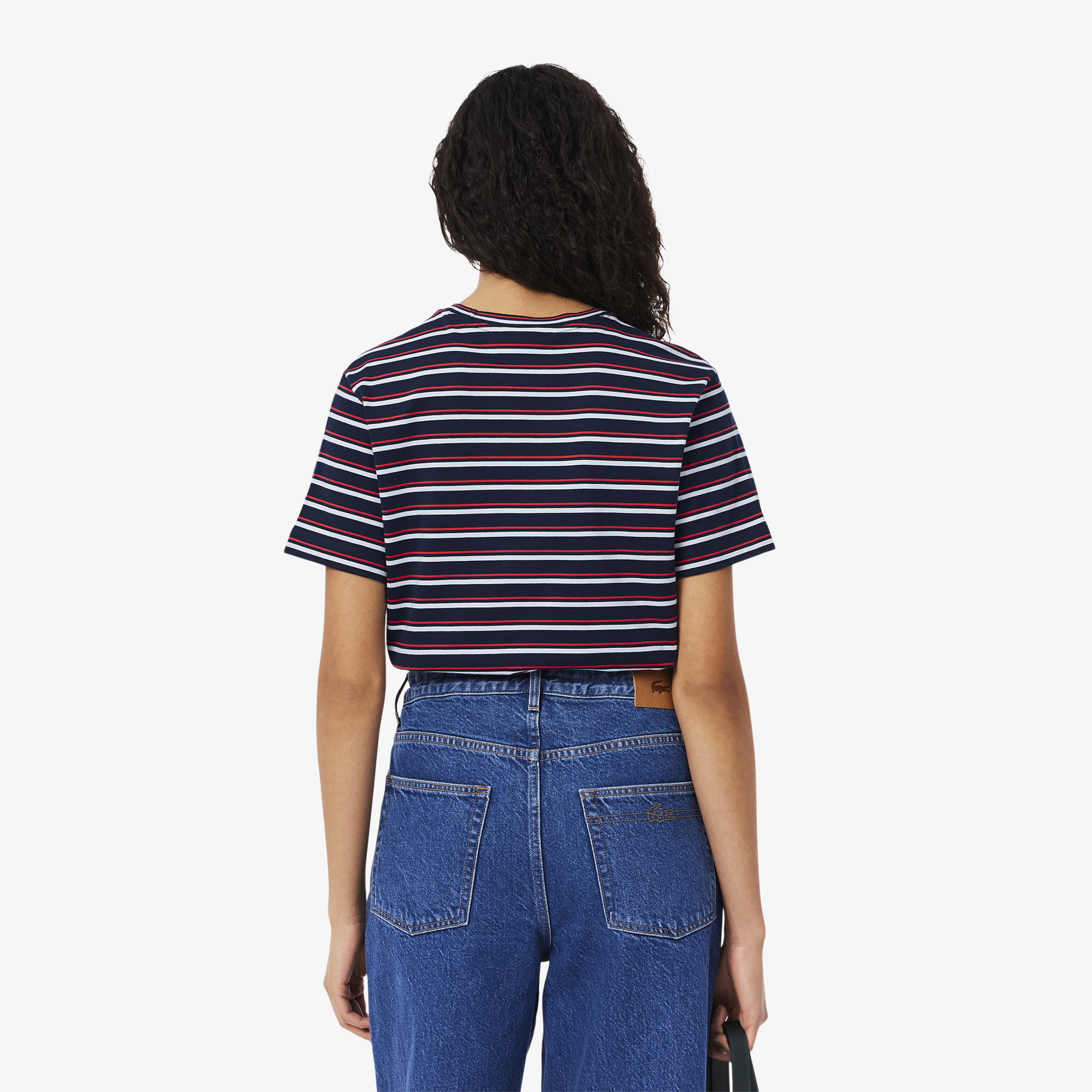 Áo Thun Lacoste Nữ Chất Liệu Cotton Họa Tiết Sọc