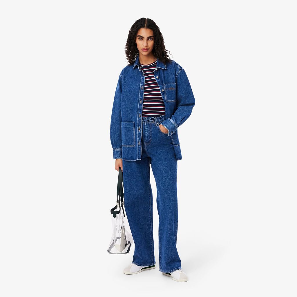 Áo Thun Lacoste Nữ Chất Liệu Cotton Họa Tiết Sọc