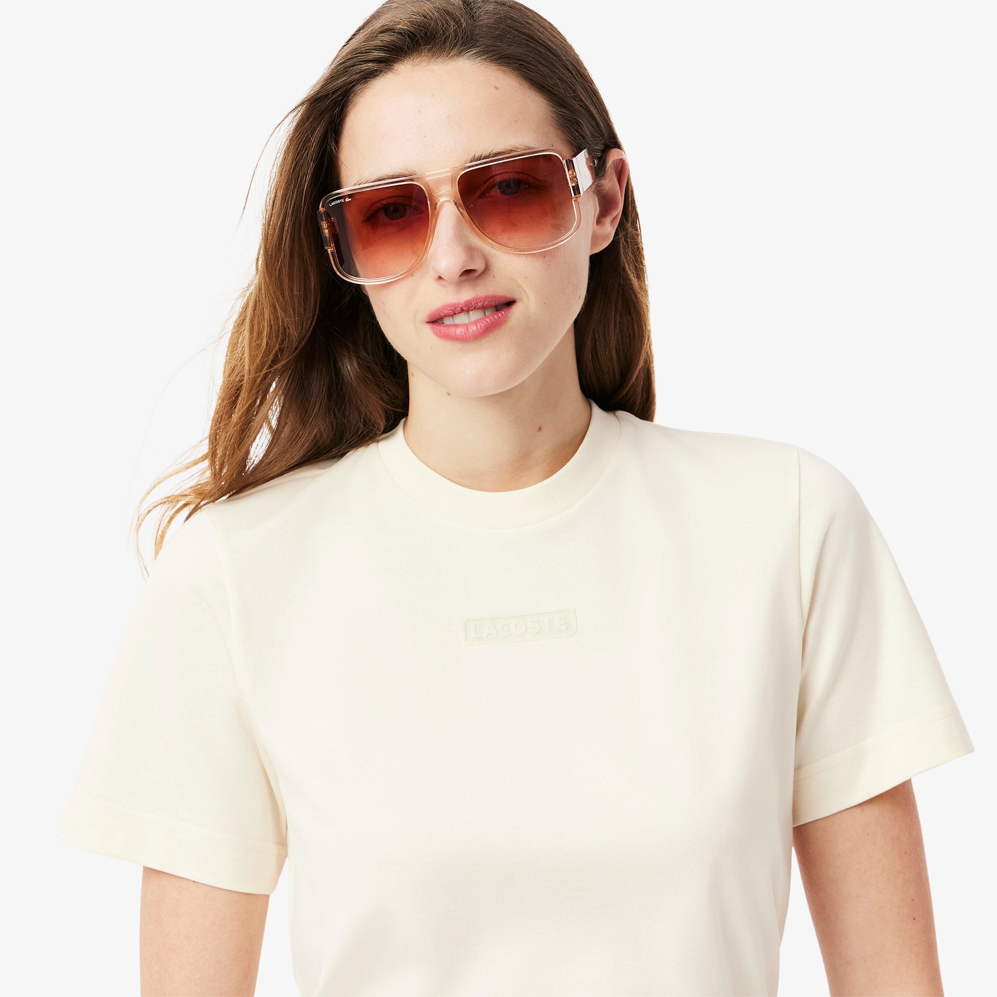 Áo Thun Lacoste Nữ Chất Liệu Cotton Họa Tiết In