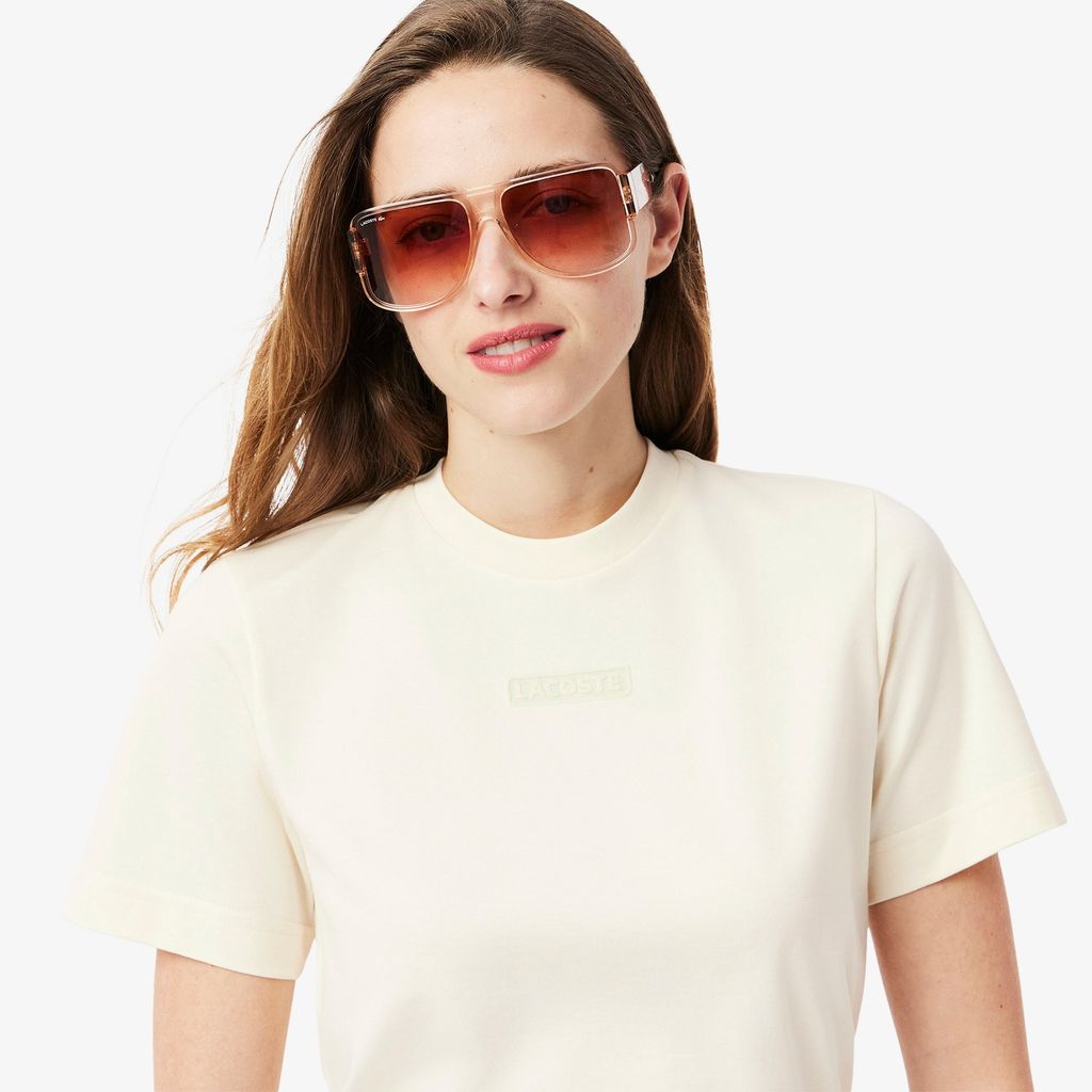 Áo Thun Lacoste Nữ Chất Liệu Cotton Họa Tiết In