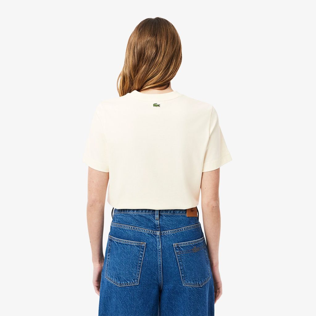 Áo Thun Lacoste Nữ Chất Liệu Cotton Họa Tiết In