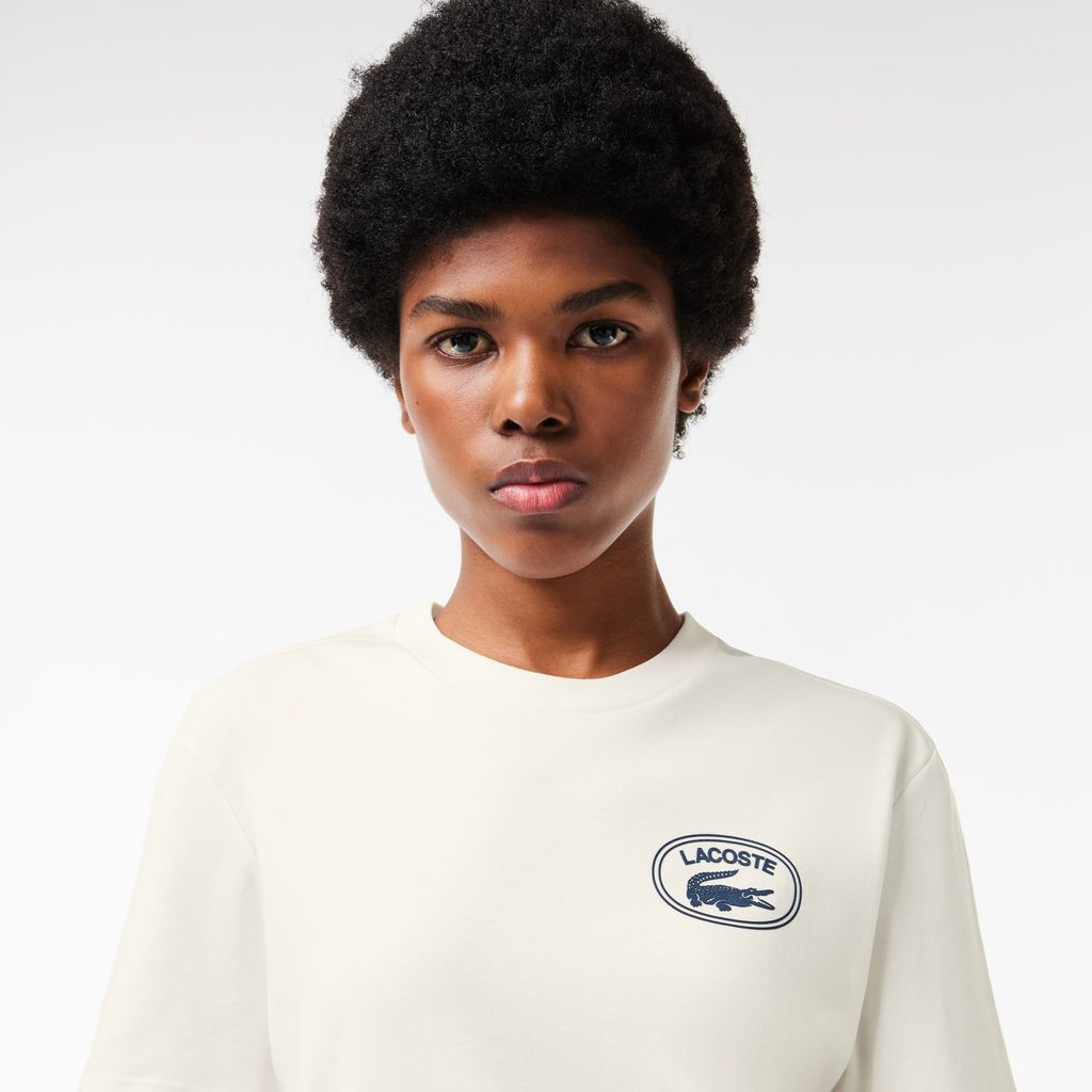Áo Thun Lacoste Nữ Chất Liệu Cotton Họa Tiết In