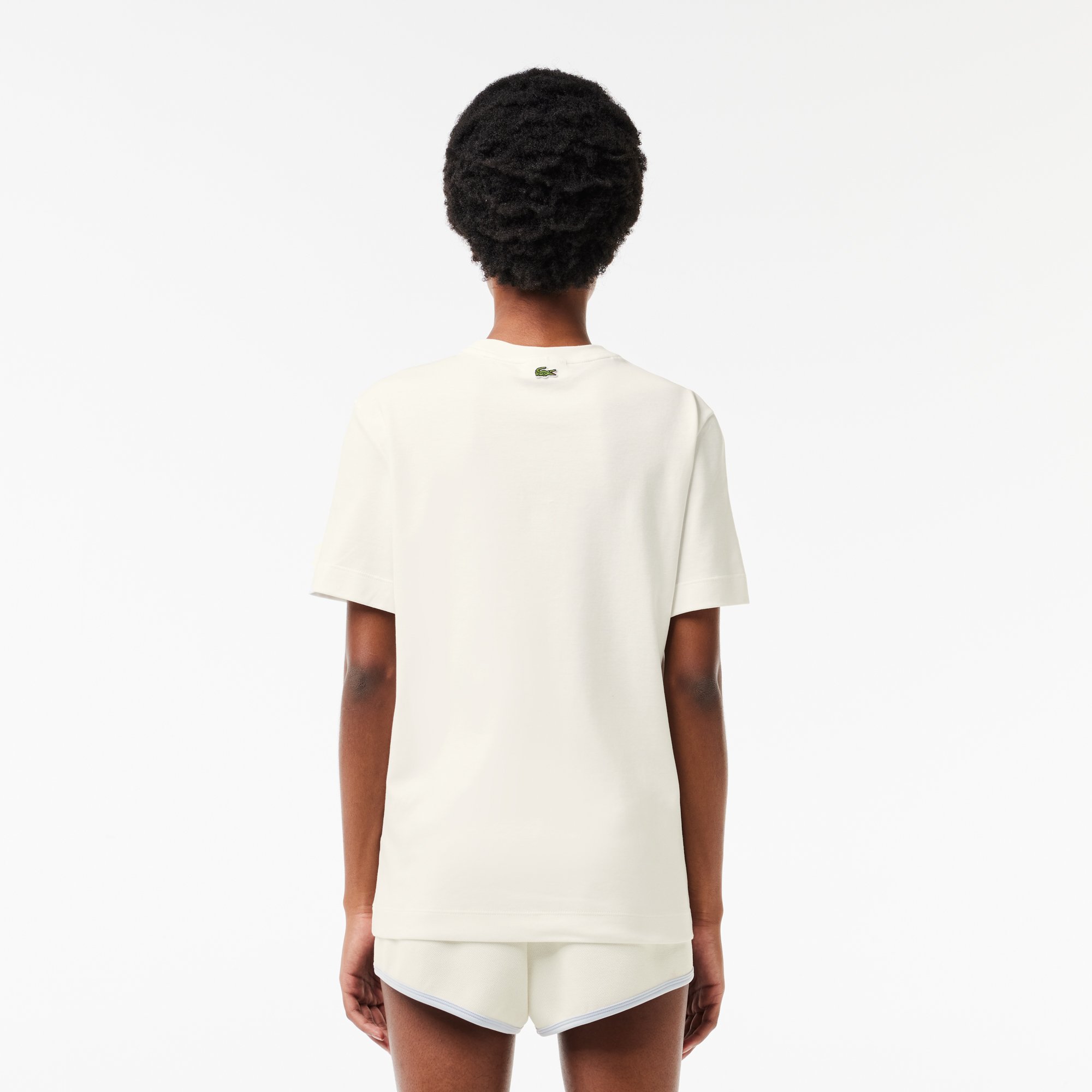 Áo Thun Lacoste Nữ Chất Liệu Cotton Họa Tiết In