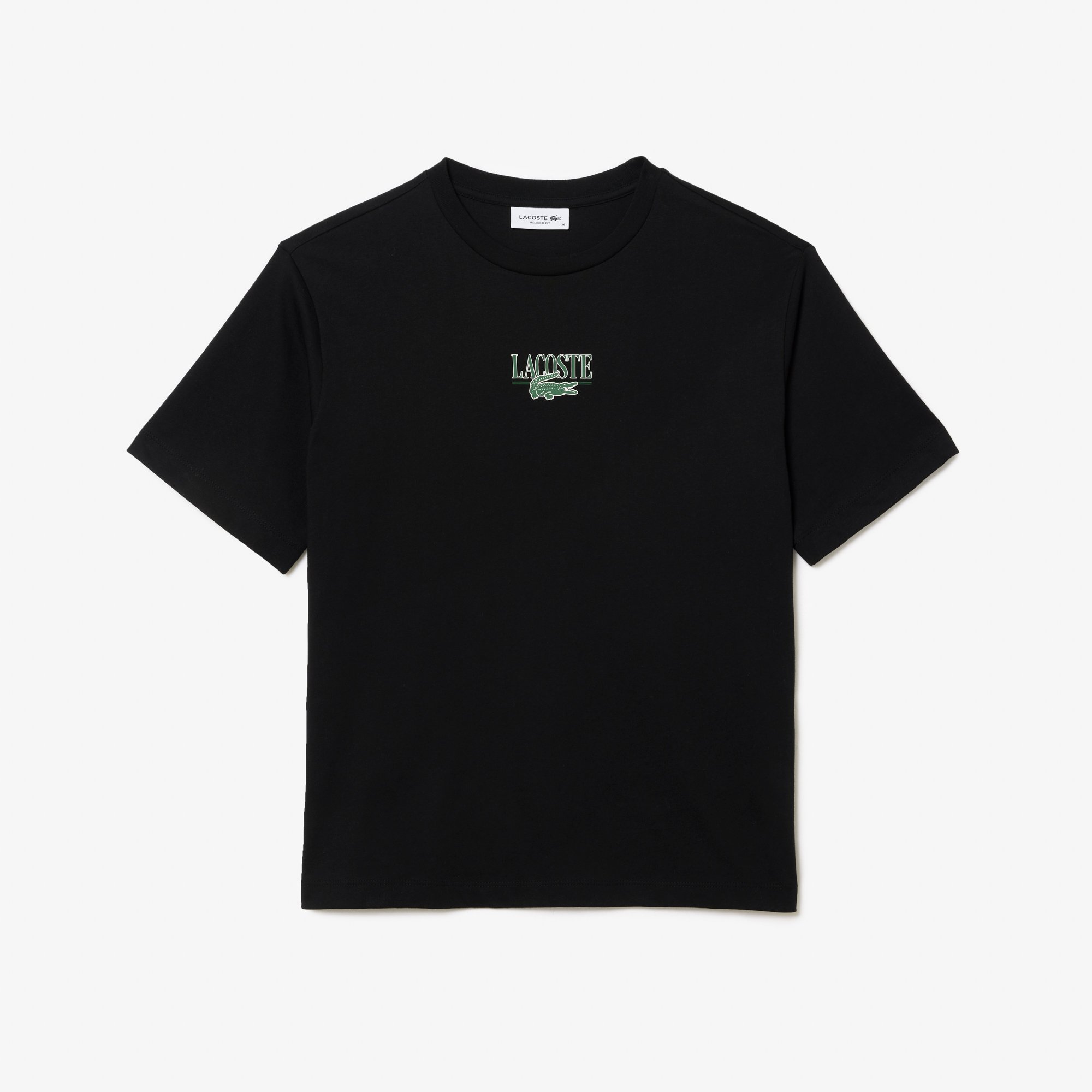 Áo Thun Lacoste Nữ Dáng Rộng Chất Liệu Cotton Họa Tiết In