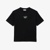 Áo Thun Lacoste Nữ Dáng Rộng Chất Liệu Cotton Họa Tiết In