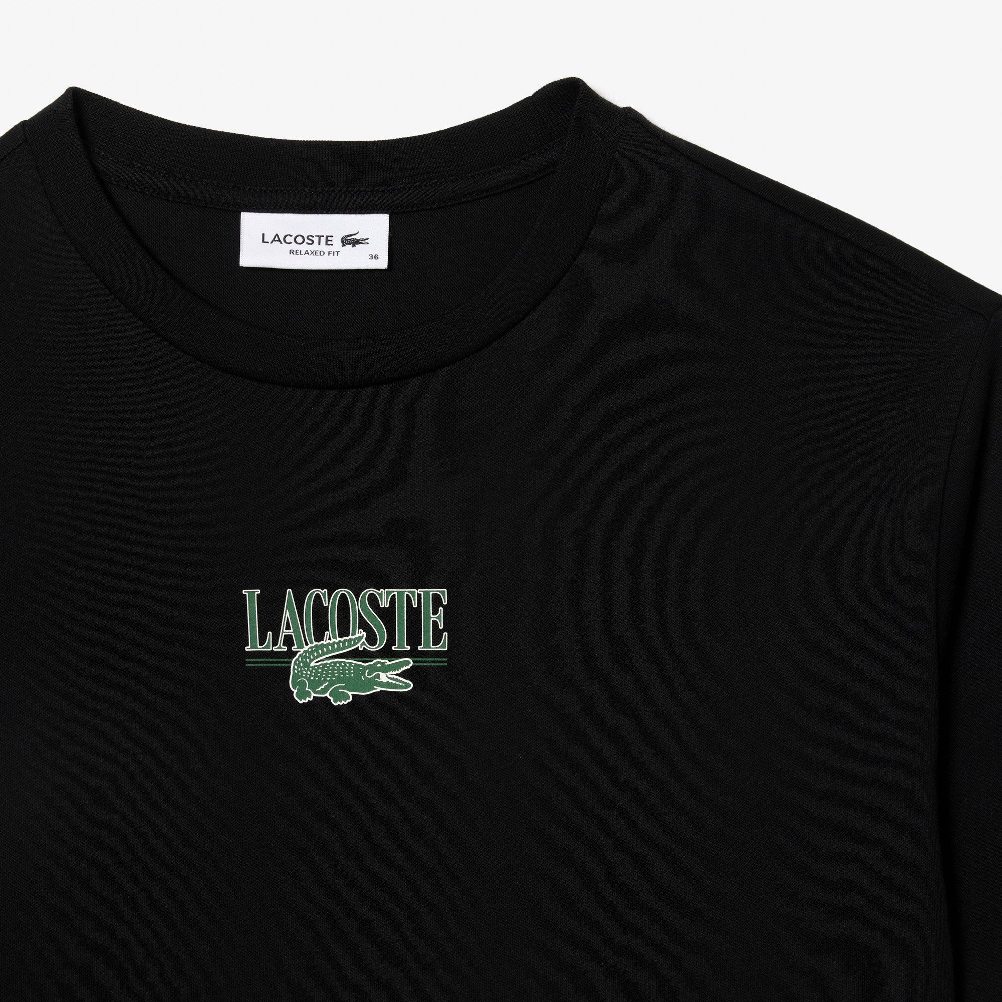 Áo Thun Lacoste Nữ Dáng Rộng Chất Liệu Cotton Họa Tiết In