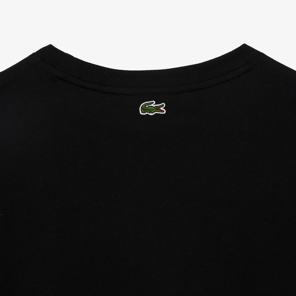 Áo Thun Lacoste Nữ Dáng Rộng Chất Liệu Cotton Họa Tiết In