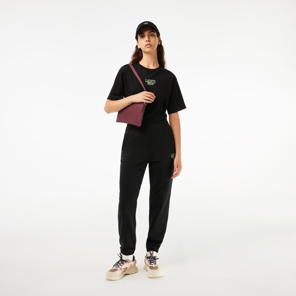 Áo Thun Lacoste Nữ Dáng Rộng Chất Liệu Cotton Họa Tiết In
