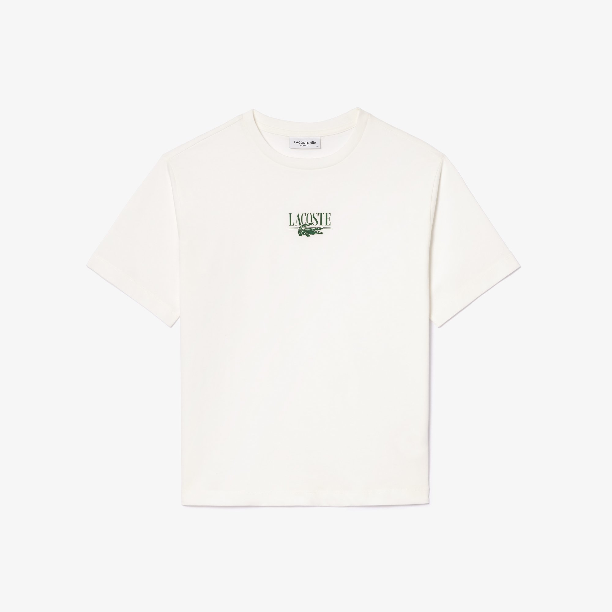 Áo Thun Lacoste Nữ Dáng Rộng Chất Liệu Cotton Họa Tiết In