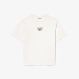 Áo Thun Lacoste Nữ Dáng Rộng Chất Liệu Cotton Họa Tiết In