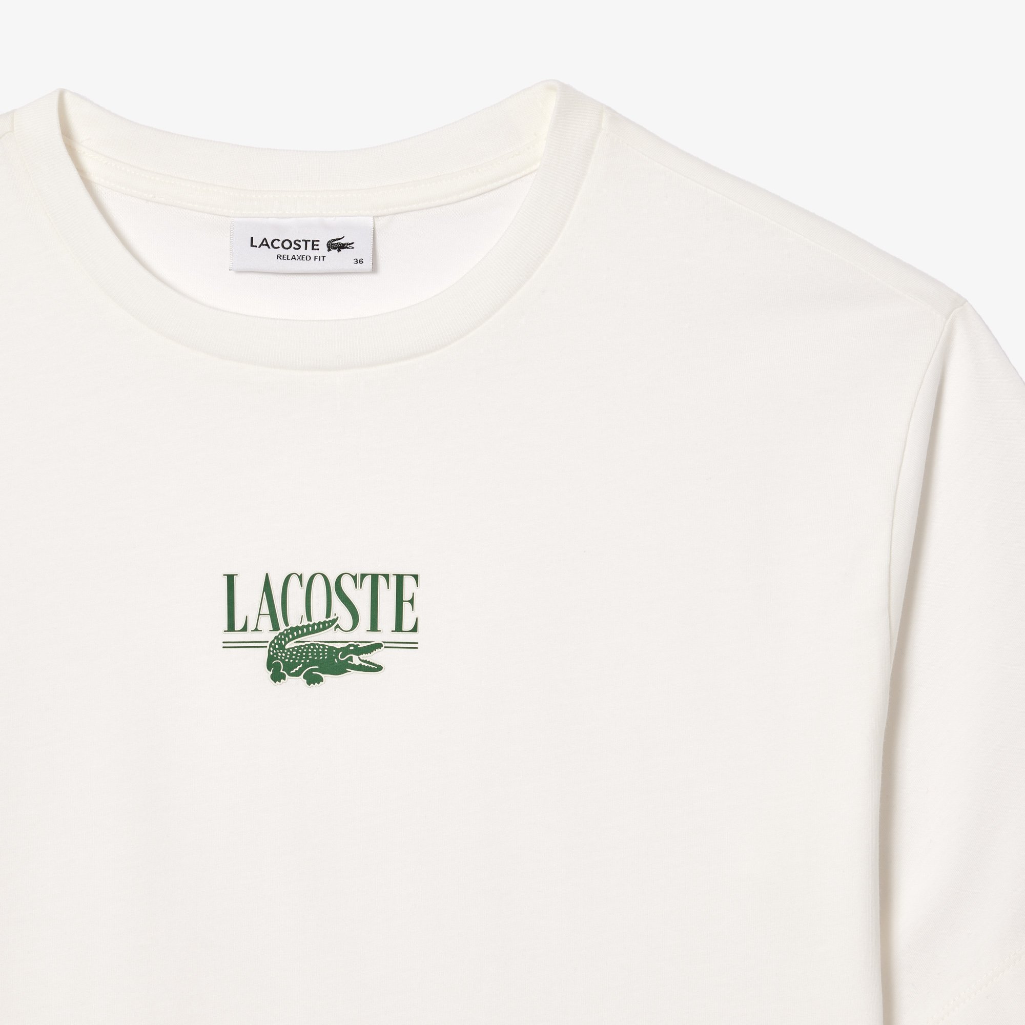 Áo Thun Lacoste Nữ Dáng Rộng Chất Liệu Cotton Họa Tiết In
