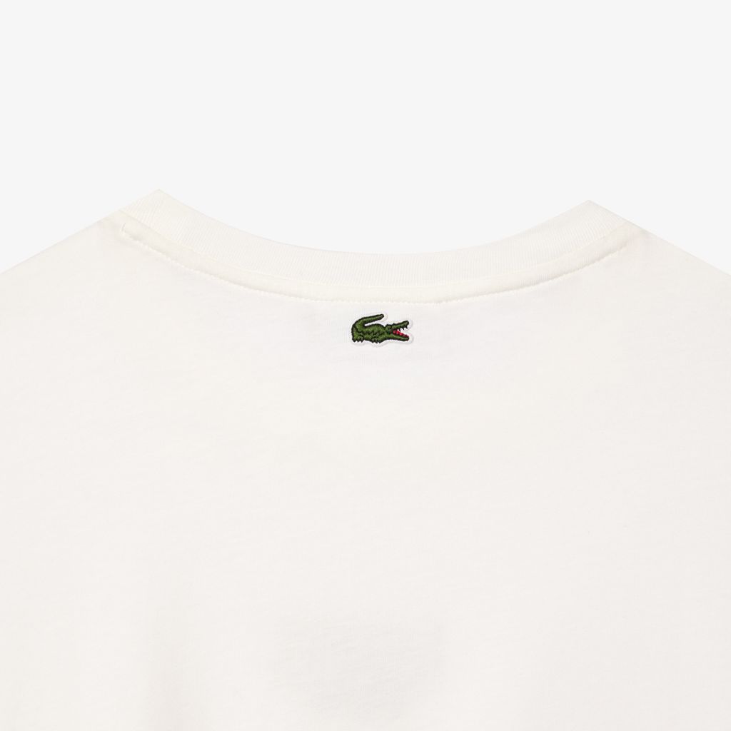 Áo Thun Lacoste Nữ Dáng Rộng Chất Liệu Cotton Họa Tiết In