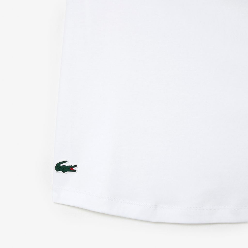 Áo Thun Thể Thao Lacoste Nữ Chất Liệu Cotton Co Giãn Phối Màu