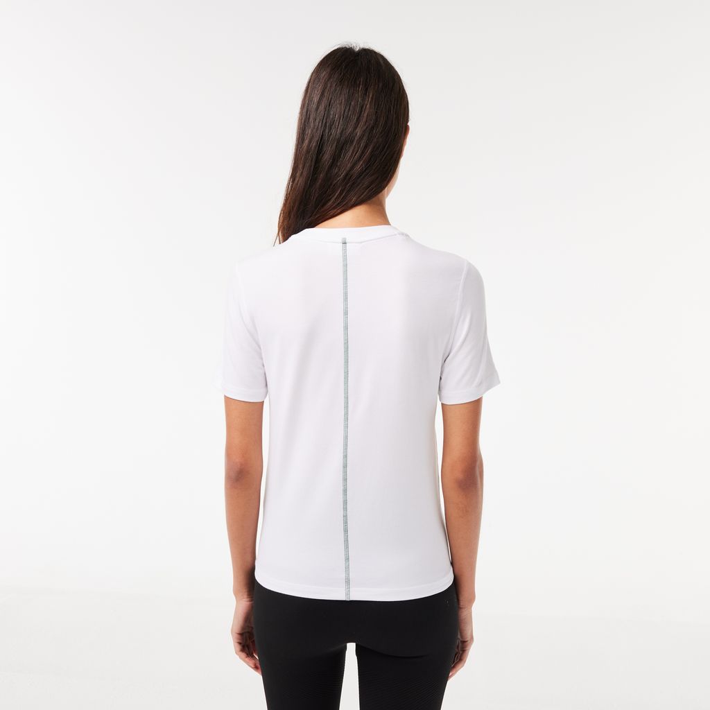 Áo Thun Lacoste Nữ Cổ Tròn Chất Liệu Cotton Blend