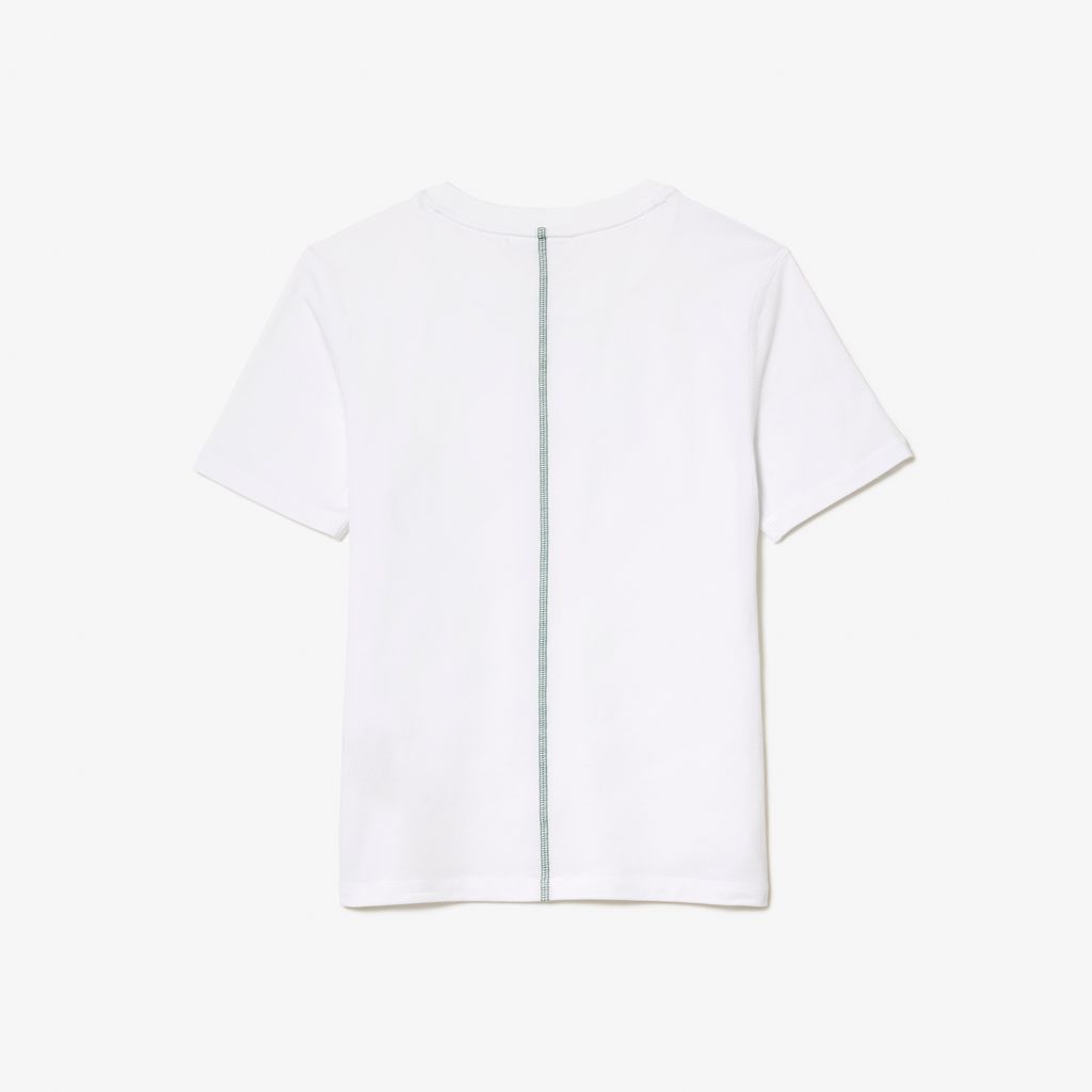 Áo Thun Lacoste Nữ Cổ Tròn Chất Liệu Cotton Blend