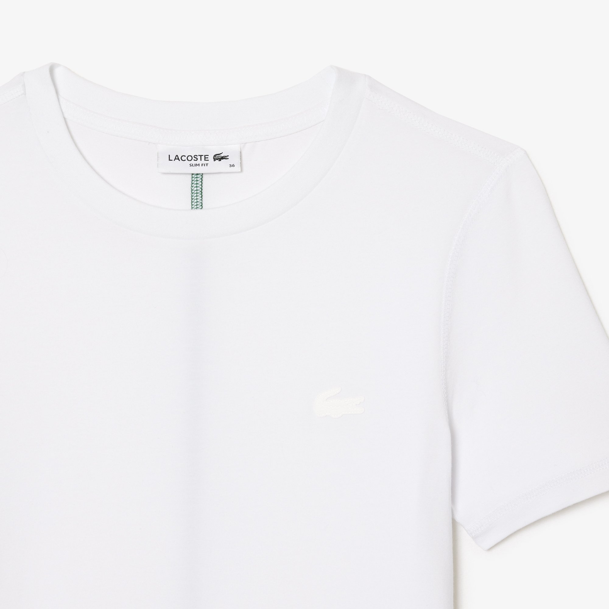 Áo Thun Lacoste Nữ Cổ Tròn Chất Liệu Cotton Blend