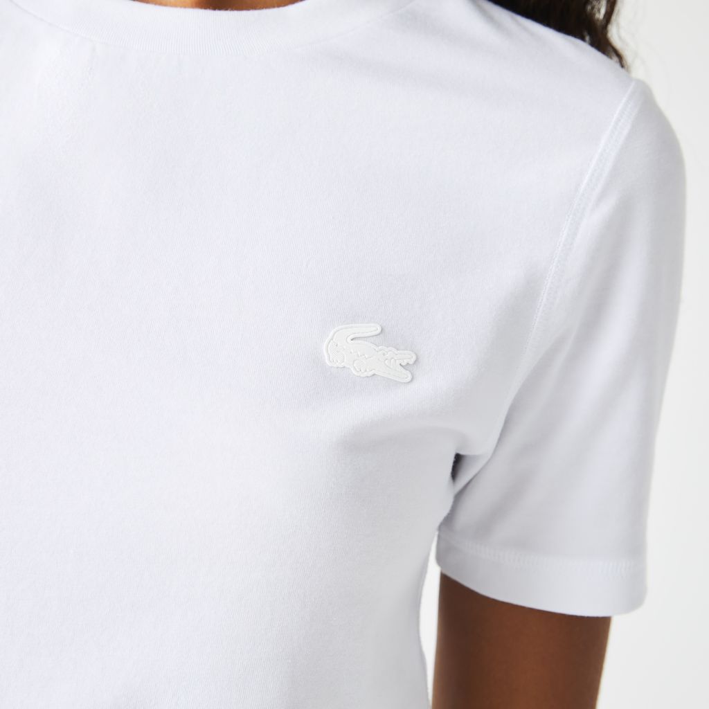 Áo Thun Lacoste Nữ Cổ Tròn Chất Liệu Cotton Blend