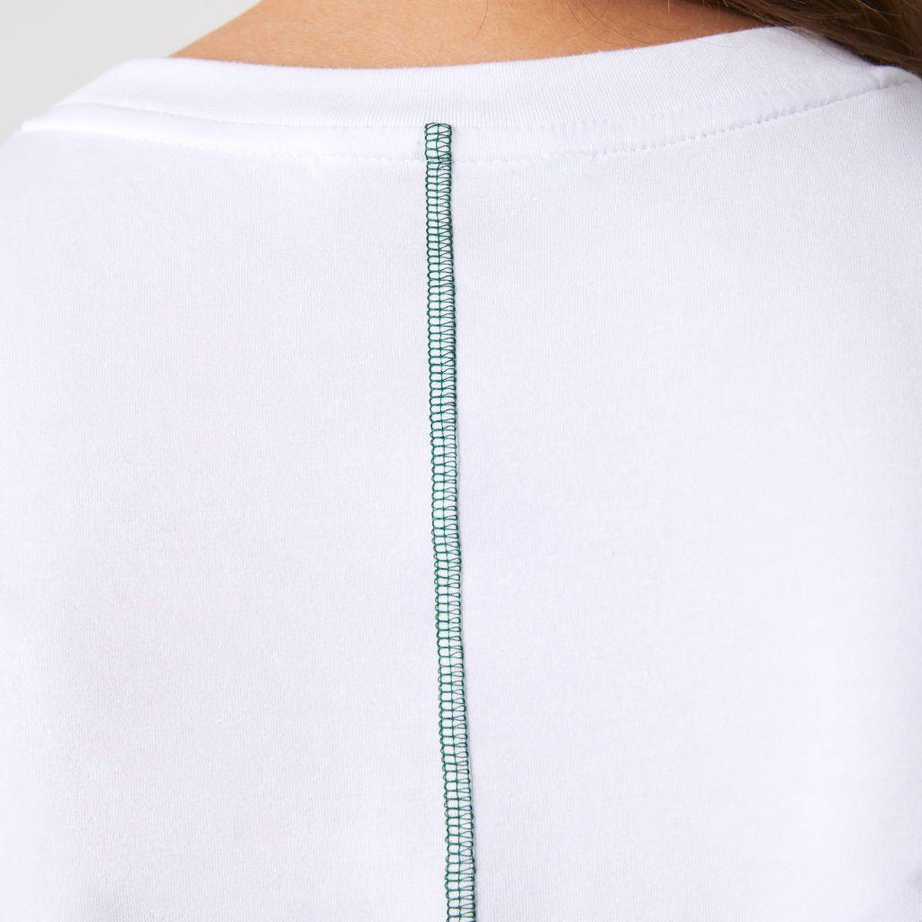 Áo Thun Lacoste Nữ Cổ Tròn Chất Liệu Cotton Blend