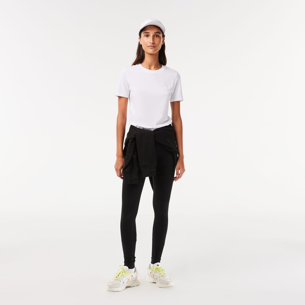 Áo Thun Lacoste Nữ Cổ Tròn Chất Liệu Cotton Blend
