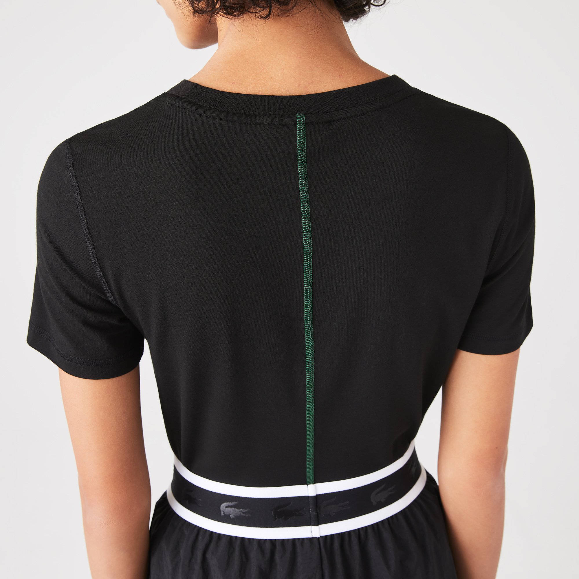 Áo Thun Lacoste Nữ Cổ Tròn Chất Liệu Cotton Blend