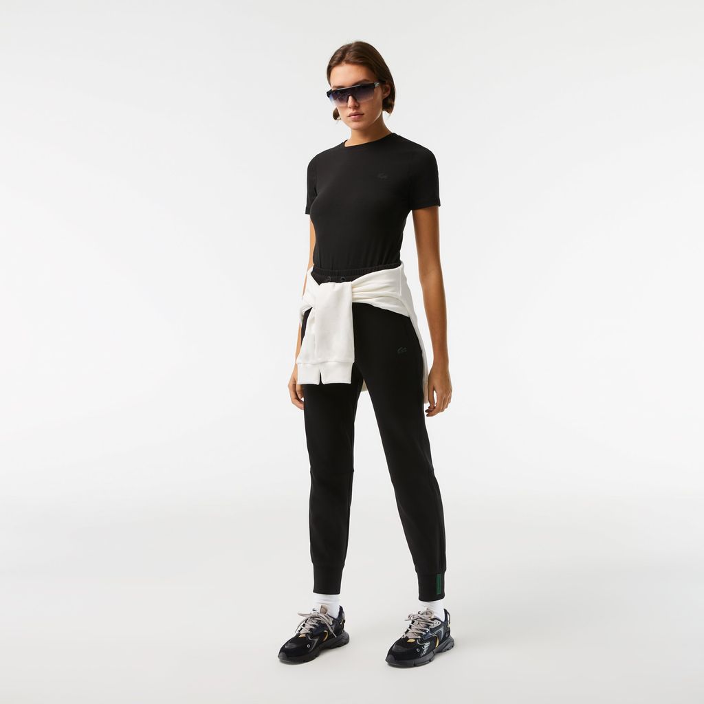 Áo Thun Lacoste Nữ Cổ Tròn Chất Liệu Cotton Blend