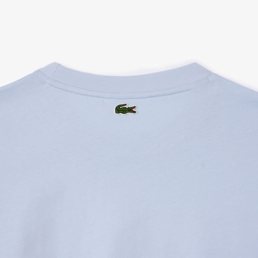 Áo Thun Lacoste Nữ Dáng Rộng Chất Liệu Cotton Có Huy Hiệu
