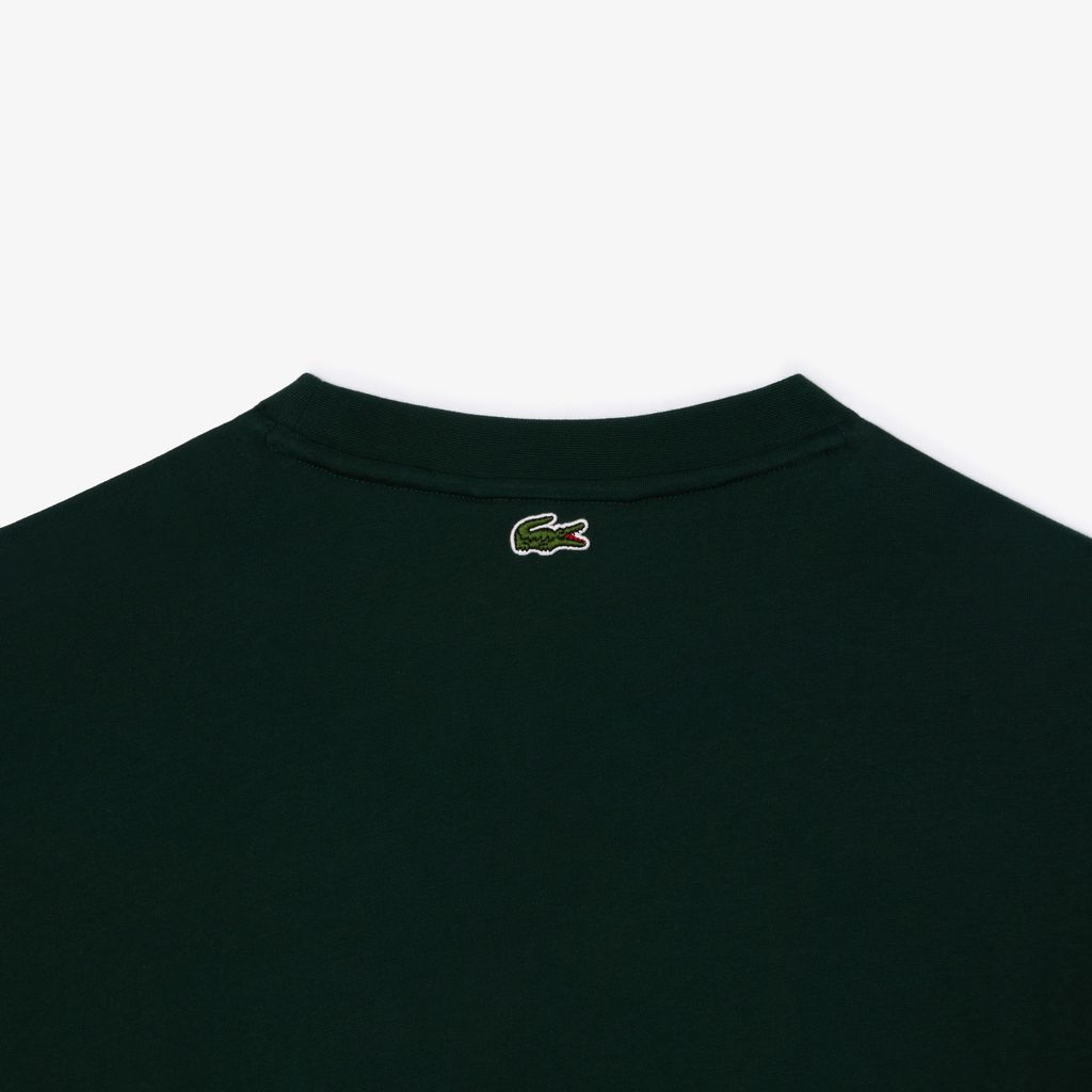 Áo Thun Lacoste Nữ Dáng Rộng Chất Liệu Cotton Có Huy Hiệu